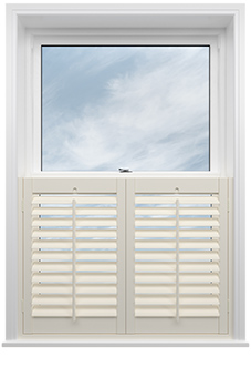 Bromley, Dairy Cream - Cafe Style Plantation Shutter